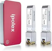 ipolex 10GBase-T SFP+ to RJ45 Transceiver, up to 30 Meter, for Cisco, Ubiquiti UF-RJ45-10G, UniFi UACC-CM-RJ45-MG, Meraki, Qnap, Fortinet, Netgear AXM765, Supermicro, TP-Link, 2 Pack