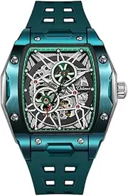 [DAXIAOYU] Wine Barrel Shaped Avant-garde Design Mens Skeleton Mechanical Automatic Watch Luxury Luminous Waterproof Trendy Creative Cool Watch for Sports Business