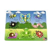 Koala Dream 2 In 1 Minibeasts Insect Childrens Early Learning Peg Puzzle 18m+