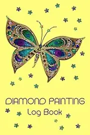 Diamond Painting Log Book: [Deluxe Edition with Space for Photos] Crystal Butterfly Design