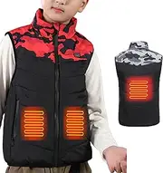 [KUMADAI] USB Electric Heated Vest Heated Coat Lightweight Warm Outdoor Vest for Boys Girls Winter Down Vest Washable