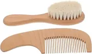 SHOWERORO Newborn Hair Brush Comb Set Baby Shampoo Brush Scalp Scrubber for Boys and Girls Soft Bristles for Easy Use