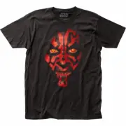Star Wars Darth Maul T Shirt Licensed Sci-Fi Movie Retro Classic Jedi Tee Black