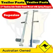 13” Bolt on Tandem Axle Plastic Trailer Guard Mount with spring hangers / Pair