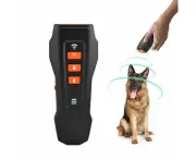 Bark Control Elosung Black And Orange Ultrasonic Dog Device Rechargeable Trainer With Led Flashlight Portable Anti Barking Tool