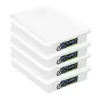 4x Lemon & Lime 2.5L Keep Fresh Food/Snack Storer Stackable Container w/Lid
