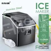 Maxkon Portable Ice Maker Machine 17KG Commercial Countertop Ice Cube Tray BK
