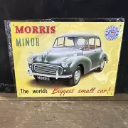 Morris Minor Metal Sign Repro British Made