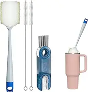 4 Pack Water Bottle Cleaner Brush Kit for Stanley, Cleaning Large Capacity Water Bottles, Cup Crevices and Narrow Pipes, Bottle Brush Cleaning Set for Tumbler Cup, Sports Water Bottle, Baby Bottles
