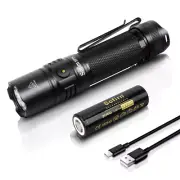 Flashlight Led Tactical Military Torch Bright Super Light Rechargeable Ramp Lam