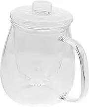 PAMINGONO Glass Teapot Heat Resistant Loose Leaf Kettle for Tea Lovers Teaware for Infusing Floral and Fruit Teas Easy to Clean and Store for Home Use