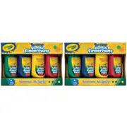 8pc Crayola Washable Fingerpaints Set Non-Toxic Water Based Art Craft Kids 2y+