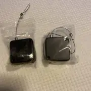 2- Retractable Cable Lock,Remote Control Anti-Lost 1.5m Rope 200g Black 2pcs