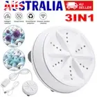 Portable Washing Machine Mini Ultrasonic Washer Spin Dryer USB Charging Rotating