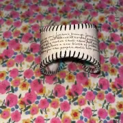 Artisan baseball cuff based on the Gettysburg Address, NEW