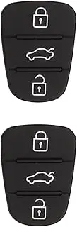 Viiotu 2 Pack Rubber Button Remote Key Fob Case for Car Hyundai i20 i30 i35 Sonata