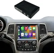 CARAMCO Wireless CarPlay&Android Auto Interface for Jeep Cherokee/Grand Cherokee 2014-2017,Dodge RAM 2014-2018,Challenger 2019-2022,Retrofit Kit Support Original Camera,Bluetooth Audio and Micphone