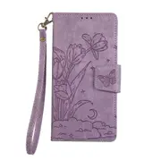 MCC Folio Case iPhone XR Leather Wallet Cover Butterfly Apple iPhoneXR [Purple]