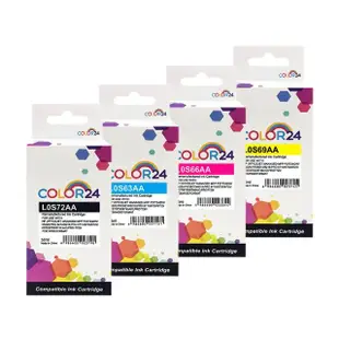 【Color24】for HP 1黑3彩 L0S72AA/L0S63AA/L0S66AA/L0S69AA 955XL 環保墨水匣(適用HP OfficeJet Pro 7720)