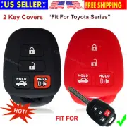 FIT FOR TOYOTA COROLLA CAMRY 2014 2015 SILICONE KEY COVER FOB REMOTE CASE HOLDER