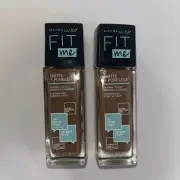 2 pack Maybelline new york Fit me 358 LATTE Matte poreless foundation 1oz
