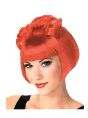 RED GOTHIC SHORT ADULT WOMEN COSTUME WIG PRINCESS CUTE JETSON SEXY NEW VIVID EMO