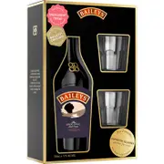 Baileys Irish Cream Liqueur 700mL & 2 Espresso Glass Pack