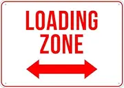 Loading Zone Sign For House 12" X 8" Yard Sign, Premium Aluminum, Sun-Proof, Rust-Free