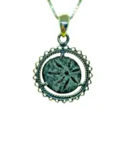 Widow’s Mite Necklace – Authentic Biblical Coin in Silver Frame | Christian Gift