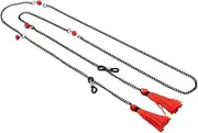 [JYHLSHBA] 2 Vintage Red Tassel Glasses Chain Sunglasses Chain Women'S Glasses Chain Glasses Rope