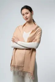 Merinosnug Extra Fine Large Merino Wool Scarf Australia – 90% Merino, 10% Alpaca, Beige