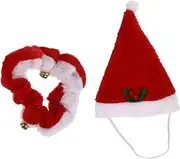 ROMISBABA 1 Set of Christmas Pet Neckerchief Pet Decorative Hat Dog Cat Dressing Supplies