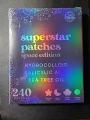 LivaClean SuperStar Space Themed Pimple Patches. 4 Shapes 240 Total Patches. New