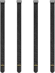 Trilancer Elastic Cinch Straps with Anti-Slip Strips, 32 "x 2" (4 Pack) Multipurpose Hook and Loop Bundling Straps for Hose, Cords, Bike, Luggage, Camping, Yoga Mats