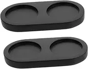 Mikinona 2pcs Wooden Pepper Grinder Base Tray Non Slip Design for Stability Stylish Kitchen Counter Storage for Salt Pepper Mills Easy to Clean and Maintain Coaster