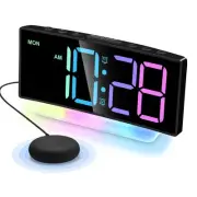 Super Loud Alarm Clocks with Bed Shaker,Vibrating Alarm Clock for Heavy Sleep...