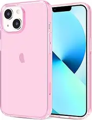 Compatible with iPhone 13 Mini Case, Soft Transparent Shockproof Protective Slim Thin Bumper Phone Cover for iPhone 13 Mini - 5.4 inch, Translucent Pink