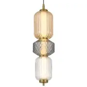 Telbix Lighting Torso 3-Light 16W LED Iron & Glass Lantern Style Pendant Light