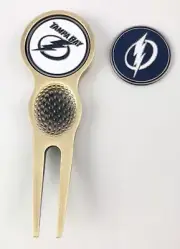 NHL Golf Divot Repair Tool + Ballmark Tampa Bay Lightning Bronze Tool