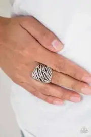 Paparazzi Ring- Really Riveting- Silver Statement