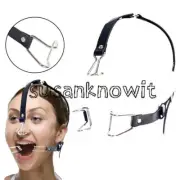Open Mouth Bite Gags with Nose Head Hook Harness Binding Slaves Games Strap