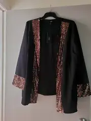 City Chic Navabi Sequin Kimono Plus Size 22