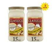 Classico Creamy Alfredo Spaghetti Pasta Sauce, 15 oz x 2 jars