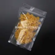 100x 150G(400ML) PLASTIC STAND UP POUCH BAG, ALL CLEAR, WITH ZIP LOCK