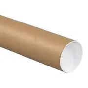 Kraft Mailing Tube w Caps 24" x 3" Premium Art Shipping 18x24 Poster Cardboard