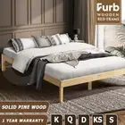 Furb Wooden Bed Frame Queen Double King Single Full Size Mattress Base