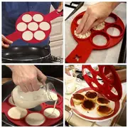 Flippin Fantastic Non stick Pancake & Egg Ring Maker Fast & Easy Pancakes