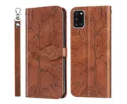 For Samsung Galaxy A31 Cover with Kickstand - Brown