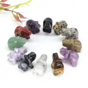 1.5'' Natural Chakra Quartz Carved Elephant Crystal Energy Healing Gemstone Gift