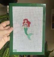 Ariel “The Little Mermaid” Disney Princess Hand Painted Needlepoint Canvas